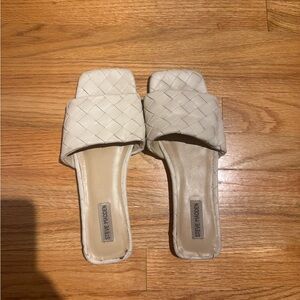 Steve Madden Women's Woven Cream Sandals